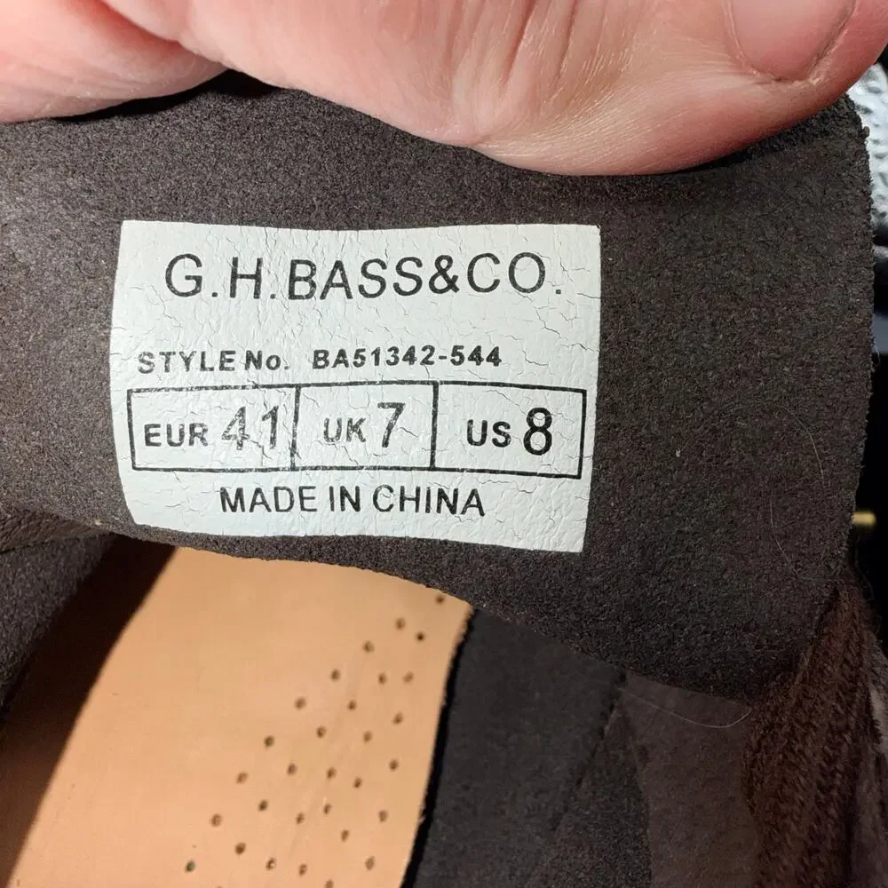 G.H. Bass & Co Brown Suede Chukka Boots Men’s US 8 Moc Toe Lace Up